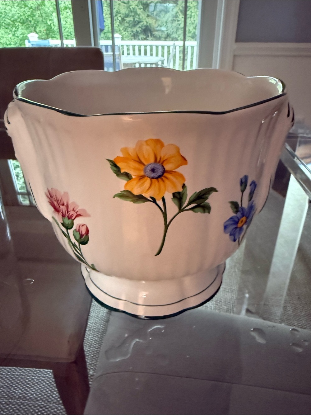 Tiffany & Co Sintra Ceramic Floral Planter- Vintage